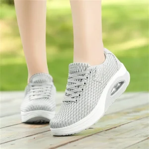 Women Sneakers Shoes Height Increasing Wedges Shoes - Image 2