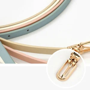 Candy Color Thin Belt Pants Jeans Dress Belt Alloy Pin Buckle Waistband's Adjustable - Image 3