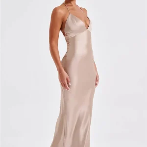 Elegant Backless Maxi Dress Spaghetti Strap Sleeveless Bodycon Club Party Long Dress - Image 6