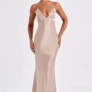 Elegant Backless Maxi Dress Spaghetti Strap Sleeveless Bodycon Club Party Long Dress - Image 5