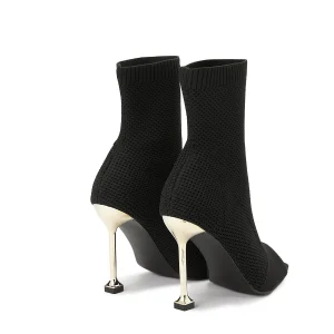 Eleganza Nylon Peeps: Mid-Calf Stretch Boots with Super High Heels - Image 6