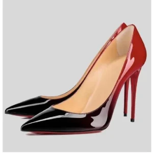 Eleganza Peep Elite - Dual Color Genuine Leather High Pumps