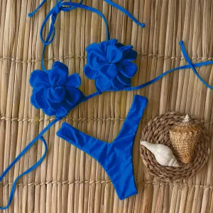 Floral Micro Swimsuit Swimwear Thong Beach Wear Bikinis Set - Image 3