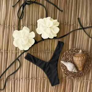 Floral Micro Swimsuit Swimwear Thong Beach Wear Bikinis Set - Image 5