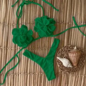 Floral Micro Swimsuit Swimwear Thong Beach Wear Bikinis Set - Image 8