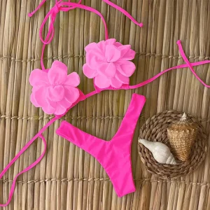 Floral Micro Swimsuit Swimwear Thong Beach Wear Bikinis Set - Image 9