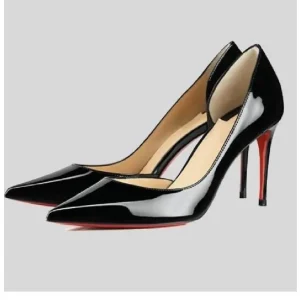 Lustrous Legacy Heels - High Heel Leather Office Chic - Image 2
