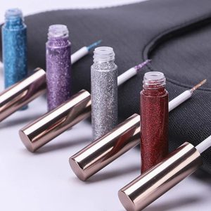 Waterproof Diamond Glitter Liquid Eyeliner Shiny Eyeshadow Long Lasting Quick Dry Eye Liner - Image 2