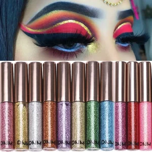 Waterproof Diamond Glitter Liquid Eyeliner Shiny Eyeshadow Long Lasting Quick Dry Eye Liner - Image 3