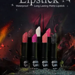 Waterproof Diamond Glitter Long Lasting Moisturizing Shiny Pearlescent Nude Lipsticks - Image 2