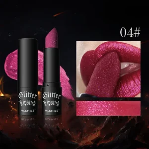 Waterproof Diamond Glitter Long Lasting Moisturizing Shiny Pearlescent Nude Lipsticks - Image 6
