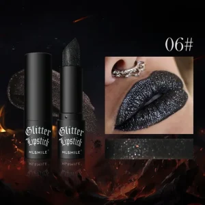 Waterproof Diamond Glitter Long Lasting Moisturizing Shiny Pearlescent Nude Lipsticks - Image 8