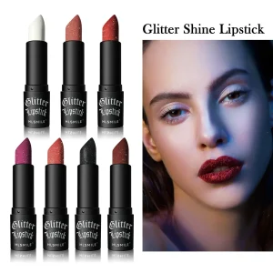 Waterproof Diamond Glitter Long Lasting Moisturizing Shiny Pearlescent Nude Lipsticks