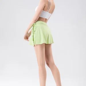 Badminton Tennis Skirt With Shorts Quick Dry Pocket Side Split Bandage Sports Skirts - Image 5