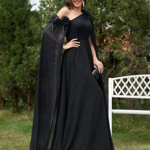 Chiffon Streamer Long Elegant Bridesmaid Prom Evening Party Flower Dress - Image 12