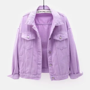 Denim Jacket Jeans Button Up Collar Jackets Oversize Coat Veste - Image 3