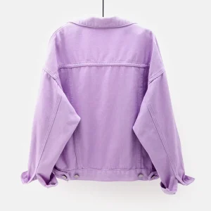Denim Jacket Jeans Button Up Collar Jackets Oversize Coat Veste - Image 4