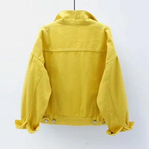 Denim Jacket Jeans Button Up Collar Jackets Oversize Coat Veste - Image 6