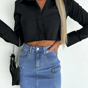 Denim Skirt Streetwear Fashion Bodycon Short Jeans Pockets Skirt - Image 5