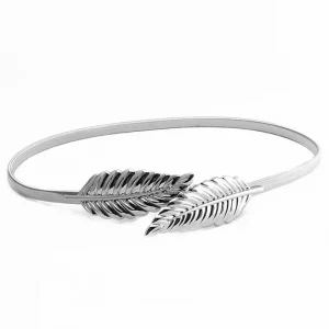 Elastic Leaf Waist Belt Waistband For Dress Skirts Body Chain Belt - Image 3
