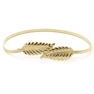 Elastic Leaf Waist Belt Waistband For Dress Skirts Body Chain Belt - Image 4
