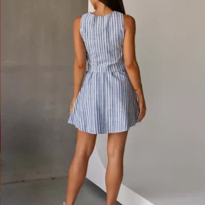 Fashion Clothing Skirt Set Chic Buttons Resort Wear Polyester - Image 5