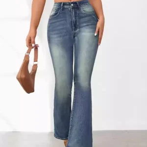 Fashion Jeans Chic Natural Waist Denim Elegant Jeans Pant - Image 3