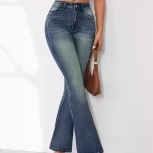 Fashion Jeans Chic Natural Waist Denim Elegant Jeans Pant - Image 2