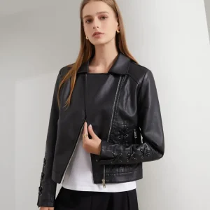 Faux Leather Jacket Coat Moto Biker Zipper Jacket Clothing