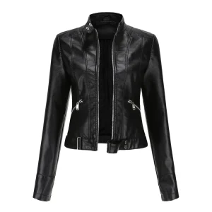Faux Leather Jacket Super Cool Moto Biker Coat Clothes - Image 14
