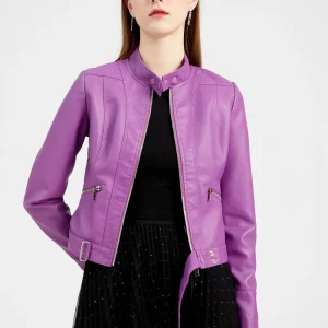 Faux Leather Jacket Super Cool Moto Biker Coat Clothes