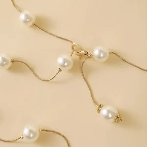 Faux Pearl Decor Chain Belt - Image 4