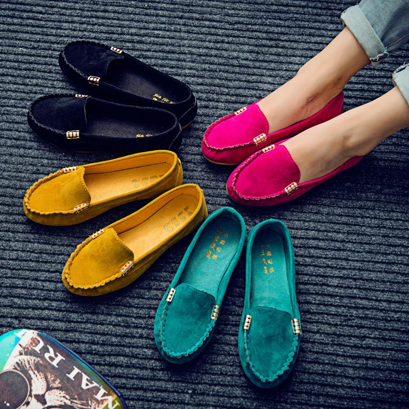 Flat Casual Shoes Slips Round Toe Flat Loafer