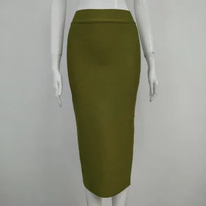 High Quality Candy Color Knee Length Bandage Pencil Skirts - Image 9