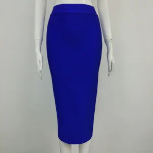 High Quality Candy Color Knee Length Bandage Pencil Skirts - Image 10