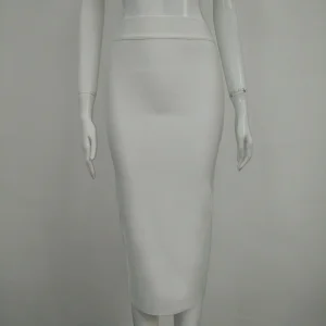 High Quality Candy Color Knee Length Bandage Pencil Skirts - Image 11