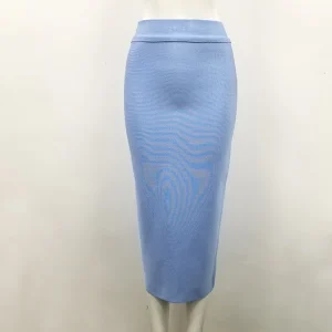 High Quality Candy Color Knee Length Bandage Pencil Skirts - Image 18