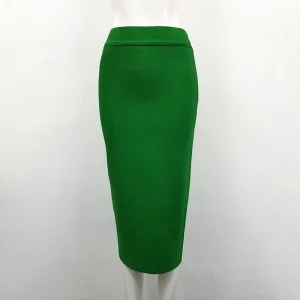 High Quality Candy Color Knee Length Bandage Pencil Skirts - Image 24