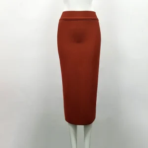 High Quality Candy Color Knee Length Bandage Pencil Skirts - Image 25