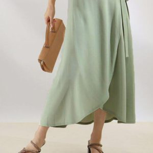 Irregular Full Skirt Drawstring Daily Casual Dating Outdoor Bottom