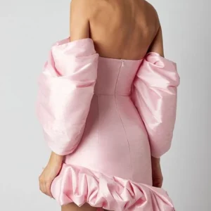 Off Shoulder Elegant Party Dress Celebrity Prom Cocktail Bodycon Mini Dress - Image 3