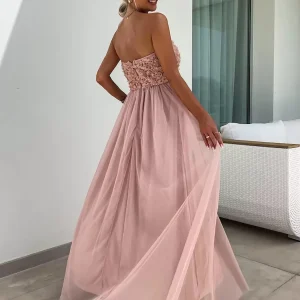 Party Dresses Strapless Ruffles Sleeveless Semi Formal - Image 4