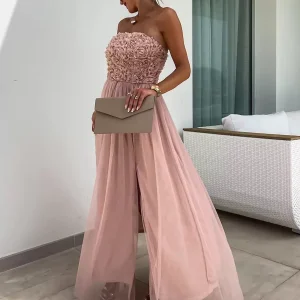 Party Dresses Strapless Ruffles Sleeveless Semi Formal - Image 3