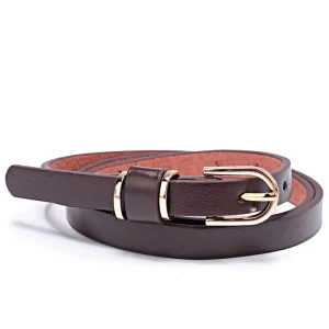 Skinny Solid Leather Dress Belt Ceinture Femme