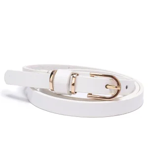 Skinny Solid Leather Dress Belt Ceinture Femme - Image 7