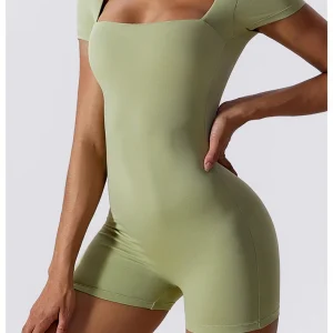 Sports Jumpsuits Short Sleeved Yoga Pants Bodysuit Workout Training Dance Fitness Active wear Tights  Gym Clothing