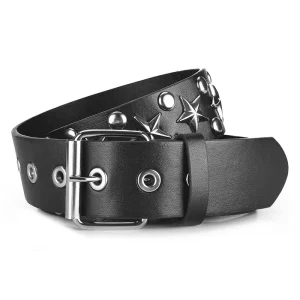 Star Studded Faux Leather Gothic Belt, Rivet Hip Hop Belt - Image 4