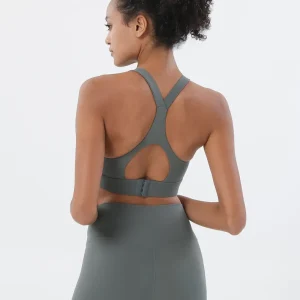 Yoga Sports Top Buckle Hollow Cross Beautiful Back Shockproof Fitness Vest Underwear Athletic Sportswear Tops Running Gym