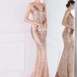 luxury birthday prom party long dresses backless sequin slip vestidos - Image 11