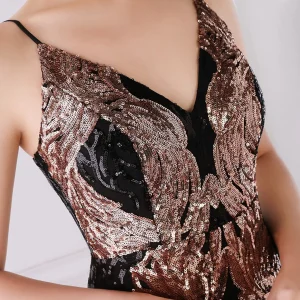 luxury birthday prom party long dresses backless sequin slip vestidos - Image 4